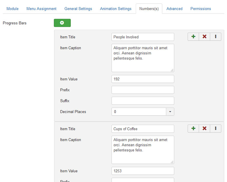 Joomla Animated Numbers